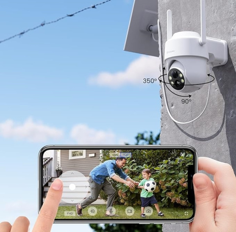 Kamera do monitoringu zewnętrznego 2K z funkcją detekcji ruchu Wi-Fi IP65 Kamera do monitoringu zewnętrznego 2K z funkcją detekcji ruchu Wi-Fi IP65