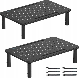 Metalowy Stojak na Monitor komputerowy BONTEC Ergonomiczny Regulowany 2szt.