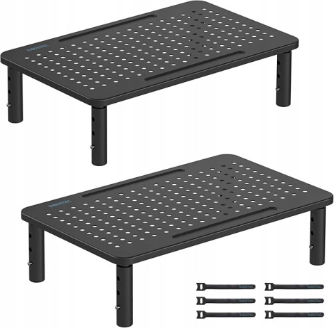 Metalowy Stojak na Monitor komputerowy BONTEC Ergonomiczny Regulowany 2szt.