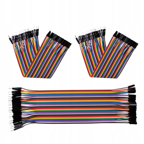 Przewody połączeniowe ELEGOO 3 rodzaje Zworków Kablowych 40-pinowych 28 AWG Przewody połączeniowe ELEGOO 3 rodzaje Zworków Kablowych 40-pinowych 28 AWG