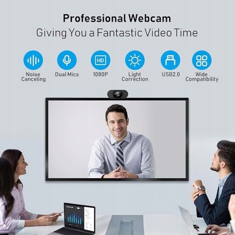 KAMERA INTERNETOWA WANSVIEW 1080P Z MIKROFONEM KAMERA INTERNETOWA WANSVIEW 1080P Z MIKROFONEM