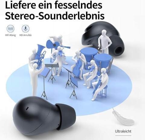 MANKIW Słuchawki Bluetooth, bezprzewodowe słuchawki