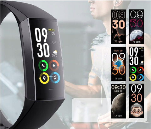 Smartwatch Active Band C80 MĘSKI POŁĄCZENIA DLA KOBIETY SMART beżowy