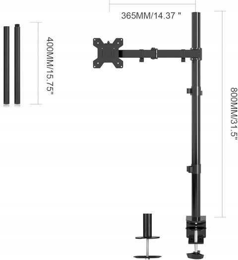 Uchwyt do ekranu Stojak na monitor 13-27'' do biurka Regulowany MD6821 Uchwyt do ekranu Stojak na monitor 13-27'' do biurka Regulowany MD6821