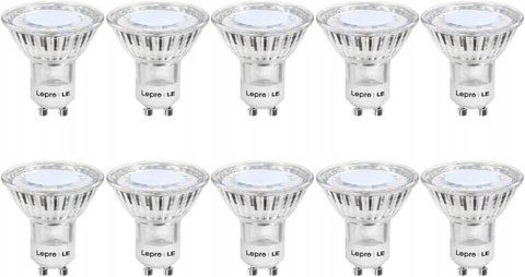 10x Żarówka LED Lepro GU10 250lm 3W Ciepła Biel 2700K Energooszczędna 10x Żarówka LED Lepro GU10 250lm 3W Ciepła Biel 2700K Energooszczędna