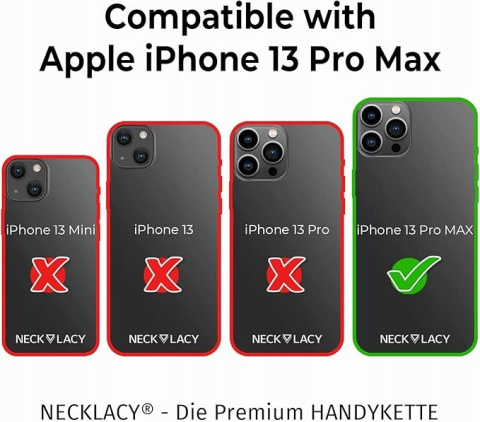 Etui Case iPhone 13 Pro Max Przezroczysty z Sznurkiem Plecki Pokrowiec