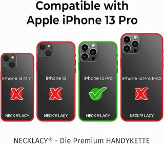 Etui Case iPhone 13 Pro Przezroczysty z Sznurkiem Plecki Pokrowiec Smycz