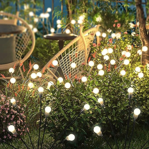 Lampa Solarna LED Kulowa Świetliki Zewnętrzna Lampa Ogrodowa - Zestaw 4 szt