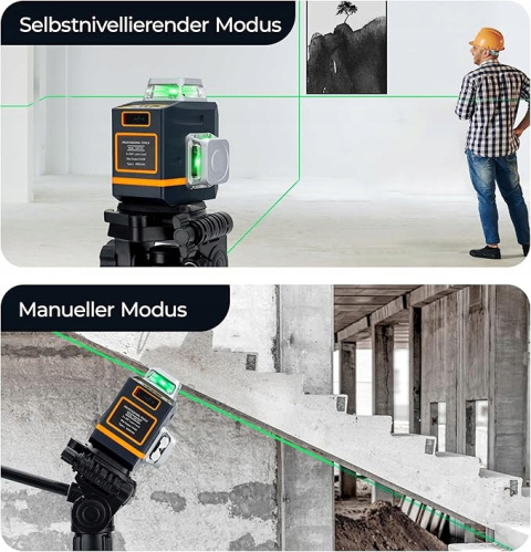 Poziomica Laserowa 3x360° LASER Samopoziomujący Krzyżowy Budowlany 30m Poziomica Laserowa 3x360° LASER Samopoziomujący Krzyżowy Budowlany 30m