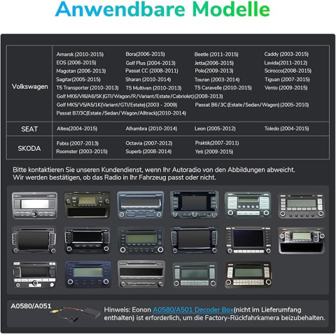 Radio samochodowe 9 cali VW Golf T5 Seat Skoda Nawigacja GPS Android 13