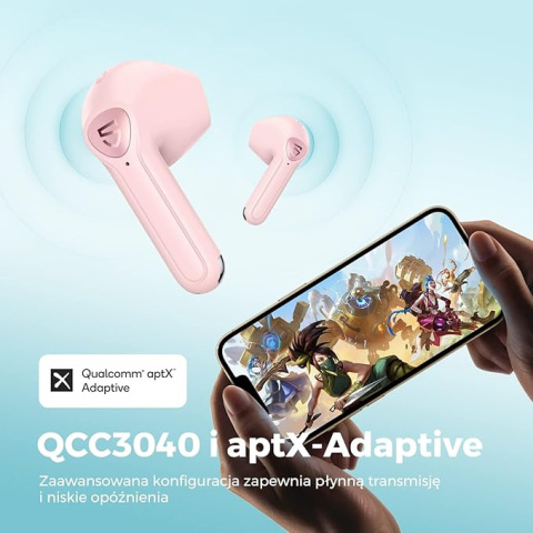 Słuchawki Bezprzewodowe SoundPEATS Air3 Bluetooth 5.2 QCC3040 17.5h Douszne