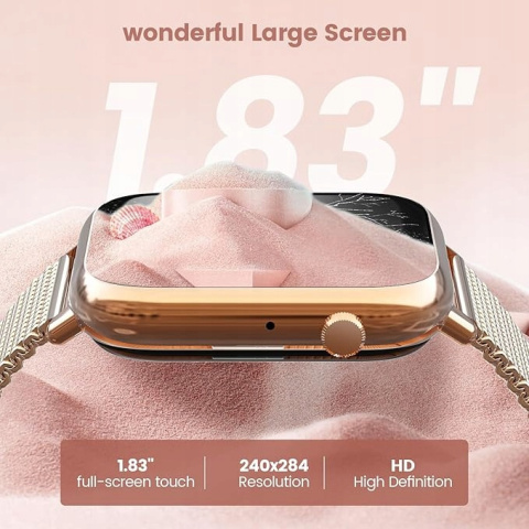 Smartwatch Damski Zegarek Licznik kroków Monitor aktywności i zdrowia