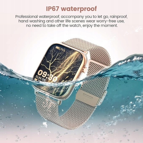 Smartwatch Damski Zegarek Licznik kroków Monitor aktywności i zdrowia