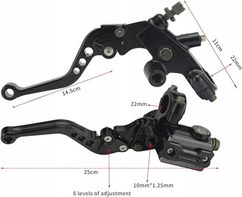 Zestaw dźwigni Hamulca i Sprzęgła do motocykla RUNQIN 7/8" Uniwersalny Zestaw dźwigni Hamulca i Sprzęgła do motocykla RUNQIN 7/8" Uniwersalny