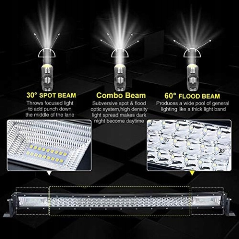 AUXTINGS 42 cale 540W 3-rzędowa listwa oświetleniowa LED AUXTINGS 42 cale 540W 3-rzędowa listwa oświetleniowa LED