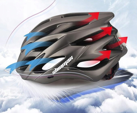Czarny Kask rowerowy LED Regulowany z zdejmowanym daszkiem Certyfikat CE Czarny Kask rowerowy LED Regulowany z zdejmowanym daszkiem Certyfikat CE