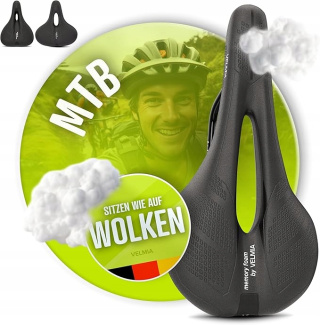 Ergonomiczne Siodełko Rowerowe MTB 3-strefowe Pianka Memory Foam