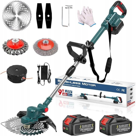 Podkaszarka Ogrodowa do trawy z akumulatorem 21V 750W 4 ostrza tnące Podkaszarka Ogrodowa do trawy z akumulatorem 21V 750W 4 ostrza tnące