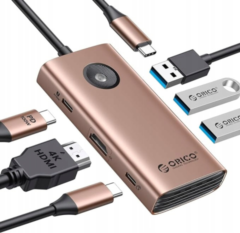 Stacja dokująca ORICO USB 3.0 6 w 1 z HDMI 4K+PD100W+3 USBA 3.0 + USBC 3.0 Stacja dokująca ORICO USB 3.0 6 w 1 z HDMI 4K+PD100W+3 USBA 3.0 + USBC 3.0