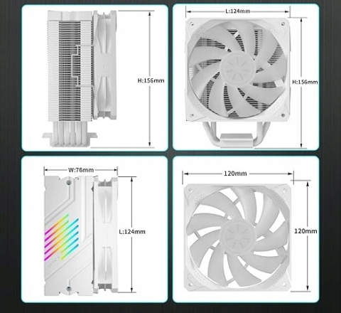 Wentylator RGB LED Chłodzący procesor 120mm Intel LGA 1700/AMD Ryzen AM5 Wentylator RGB LED Chłodzący procesor 120mm Intel LGA 1700/AMD Ryzen AM5