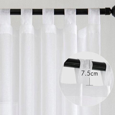 Zasłony Półprzezroczyste Firany woalowe Białe 140x225 cm - 2 szt. Zasłony Półprzezroczyste Firany woalowe Białe 140x225 cm - 2 szt.