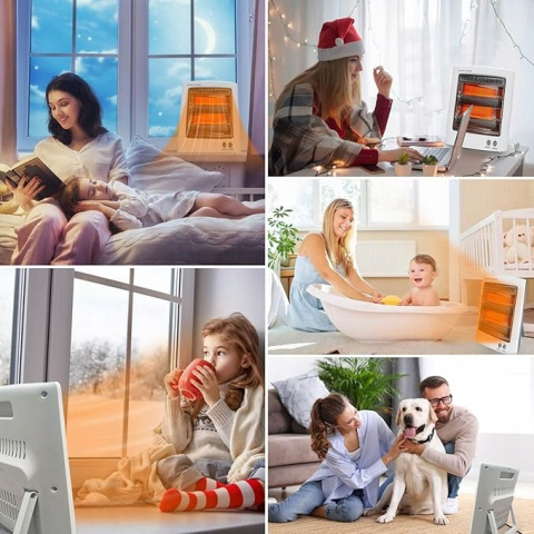 Grzejnik stojący na podczerwień Farelka 800W Halogenowy grzejnik Grzejnik stojący na podczerwień Farelka 800W Halogenowy grzejnik