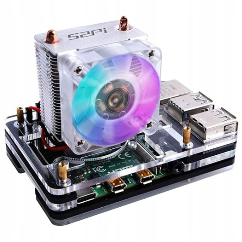 Obudowa GeeekPi Raspberry Pi 4 z Wentylatorem Chłodzącym Obudowa GeeekPi Raspberry Pi 4 z Wentylatorem Chłodzącym