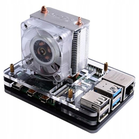 Obudowa GeeekPi Raspberry Pi 4 z Wentylatorem Chłodzącym Obudowa GeeekPi Raspberry Pi 4 z Wentylatorem Chłodzącym