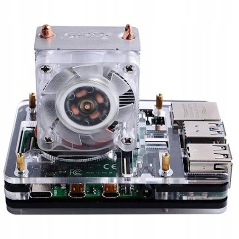 Obudowa GeeekPi Raspberry Pi 4 z Wentylatorem Chłodzącym Obudowa GeeekPi Raspberry Pi 4 z Wentylatorem Chłodzącym