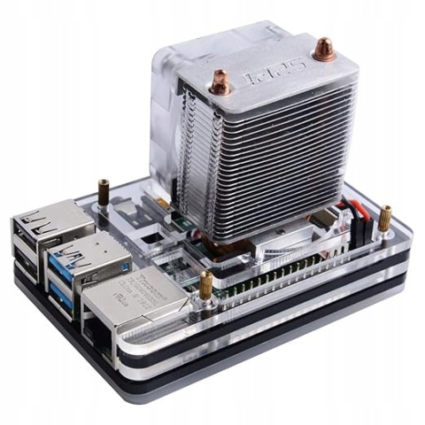 Obudowa GeeekPi Raspberry Pi 4 z Wentylatorem Chłodzącym Obudowa GeeekPi Raspberry Pi 4 z Wentylatorem Chłodzącym