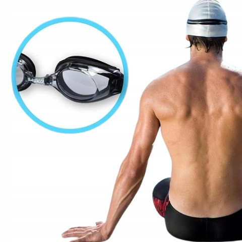 Okulary Pływackie SPORTS WORLD VISION Optyczne Czarne -3,5 Dioptrii