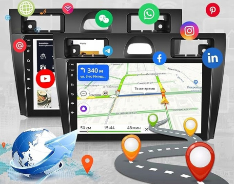 Radio samochodowe Android Car Ekran dotykowy 9'' Ford Fiesta 2006-2011 Radio samochodowe Android Car Ekran dotykowy 9'' Ford Fiesta 2006-2011