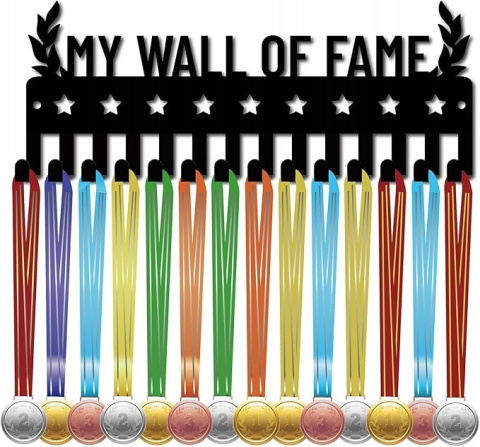 Akrylowy Wieszak Ścienny na Medale Sportowe Uchwyt My Wall of Fame - Czarny