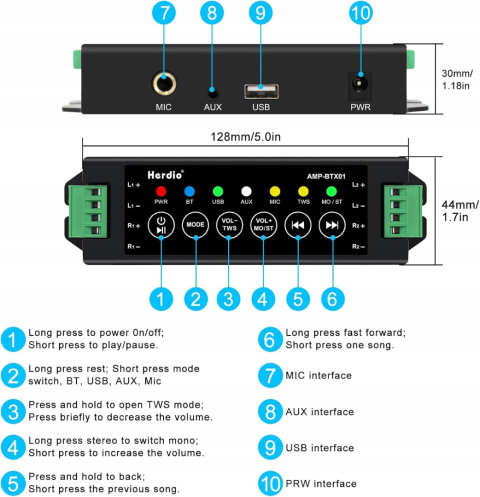 Glosniki do użytku wewnątrz i na zewnątrz STUDIOFINIX 4szt Bluetooth 600 W