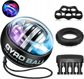 Kula żyroskopowa GYROBALL LED RGB Piłka Nadgarstkowa Trenażer Dłoni