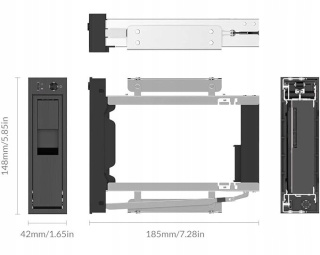 Obudowa Ramka ORICO 3,5" na dysk HDD SATA - Bez śrub Obsługa Hot Swap 4 TB