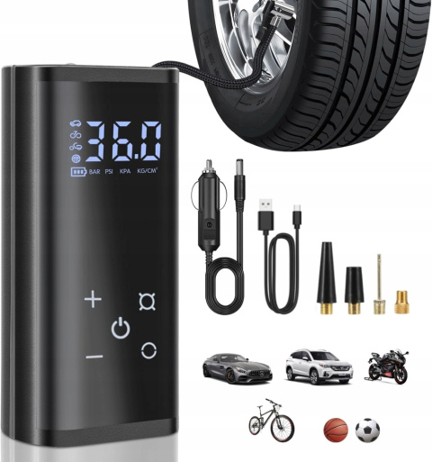 Pompa Elektryczna Przenośna 6000mAh Kompresor 150PSI Ekran dotykowy Pompa Elektryczna Przenośna 6000mAh Kompresor 150PSI Ekran dotykowy