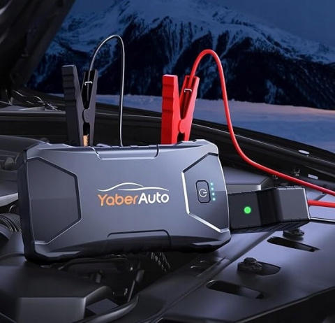 Rozrusznik samochodowy 2500A Power bank YaberAuto 12V z latarką LED
