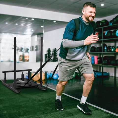Sanki Sportowe do Treningu Siłowego Sanki Pchające Fitness do Ćwiczeń Sanki Sportowe do Treningu Siłowego Sanki Pchające Fitness do Ćwiczeń