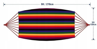 Wygodny Hamak bawełniany 270x150cm z torbą podróżną - wytrzymały do 300 kg