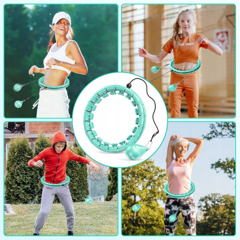 Hula Hop z Wypustkami Inteligentna Obręcz Fitness z Obciążeniem 32 węzły Hula Hop z Wypustkami Inteligentna Obręcz Fitness z Obciążeniem 32 węzły