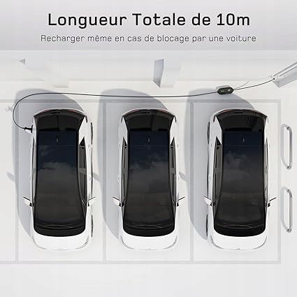 Kabel do ładowania EV Typ 2 - 3,68 kW, 10 m, LCD, 6-16A Kabel do ładowania EV Typ 2 - 3,68 kW, 10 m, LCD, 6-16A