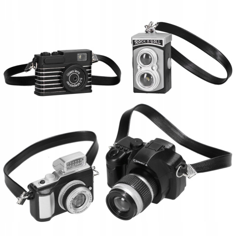 MINI CAMERA MODEL DEKORACJA DLA LALEK 4 SZT