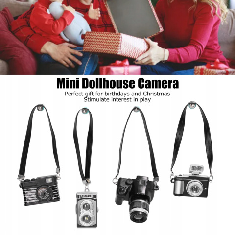MINI CAMERA MODEL DEKORACJA DLA LALEK 4 SZT