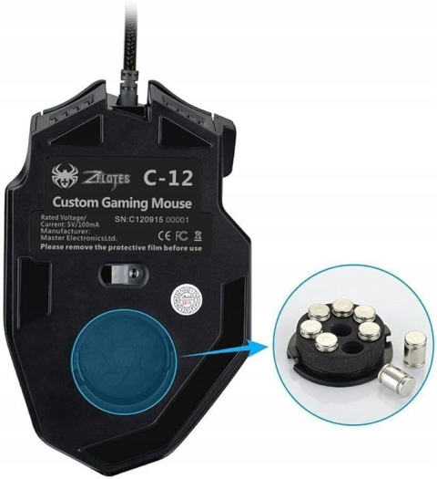 Mysz gamingowa N941 ZELOTES 4000DPI LED 12 programowalnych przycisków Mysz gamingowa N941 ZELOTES 4000DPI LED 12 programowalnych przycisków