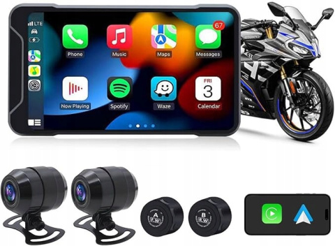 NAWIGACJA GPS BEZPRZEWODOWY CARPLAY MOTOR MOTOCYKL ANDROID 5" + MOCOWANIE NAWIGACJA GPS BEZPRZEWODOWY CARPLAY MOTOR MOTOCYKL ANDROID 5" + MOCOWANIE