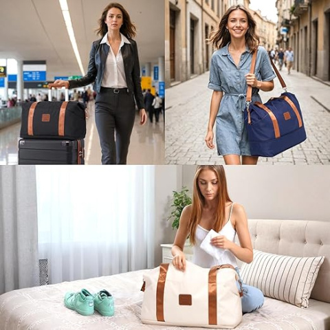 Torba podróżna do samolotu 40x20x25cm pokładowa kabinowa beżowa na ramię Torba podróżna do samolotu 40x20x25cm pokładowa kabinowa beżowa na ramię