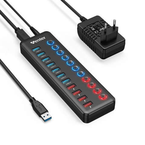 WENTER USB HUB 11 PORTÓW USB 3.0 LED z PRZEŁĄCZNIKIEM