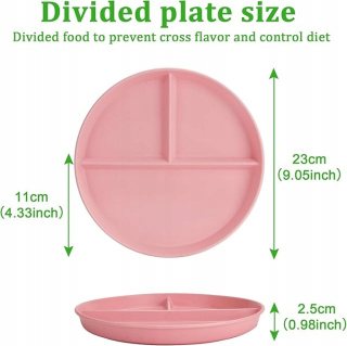20 cm zestaw talerzy obiadowych, 4 sztuki, nietłukące się