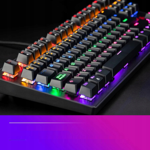 KLAWIATURA MECHANICZNA RII RK908 QWERTZ USB RGB Z PODŚWIETLENIEM